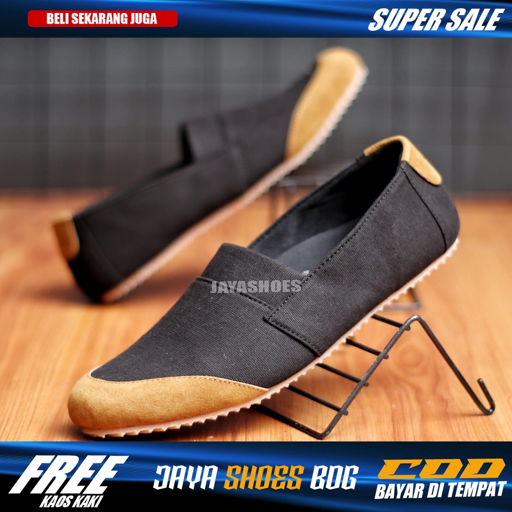 Sepatu Casual Slip On Pria Original Slop Cowok Terbaru Kasual Main Gaya Trendy