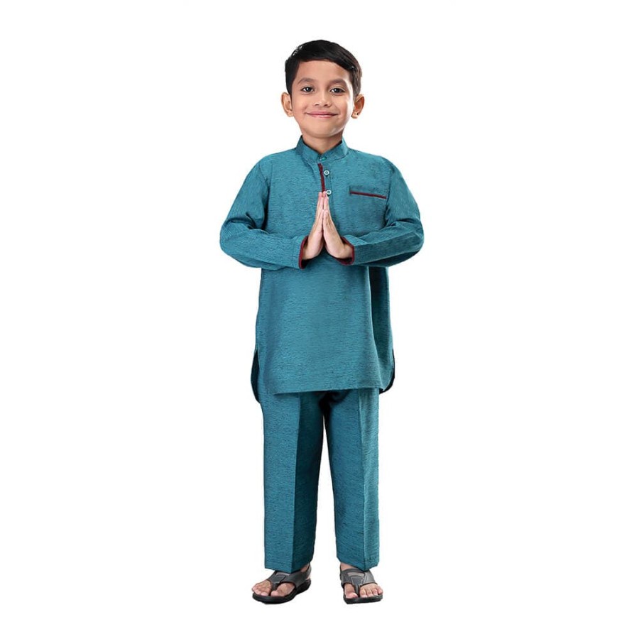 ORIGINAL - Setelan Koko Anak Usia 6-8-10-12 Tahun - Baju Stelan Muslim Anak Laki-Laki Warna Hijau