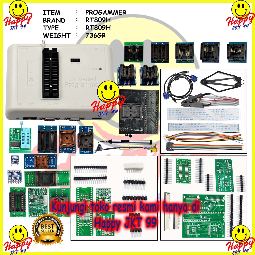 [ HAPPY JKT 99 ] ORIGINAL !!! RT809H RT809 RT 809 H 809H PROGRAMMER ALAT FLASH BIOS UNIVERSAL