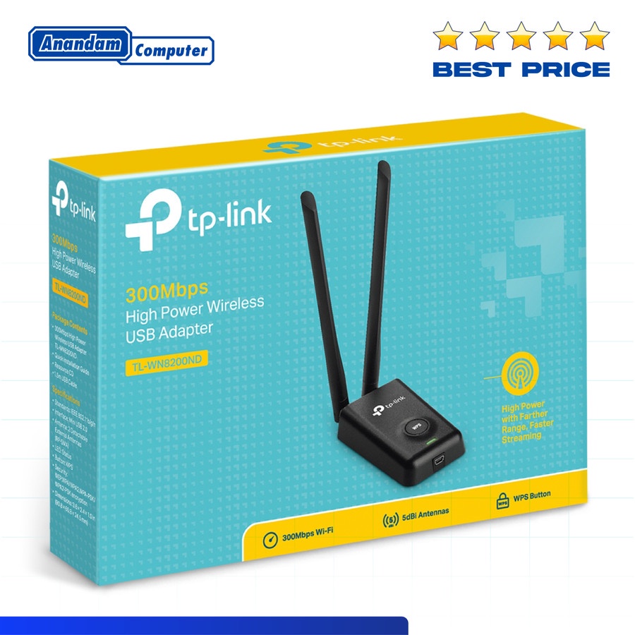 Tp-link TL-WN8200ND 300Mbps High Power Wireless USB Adapter