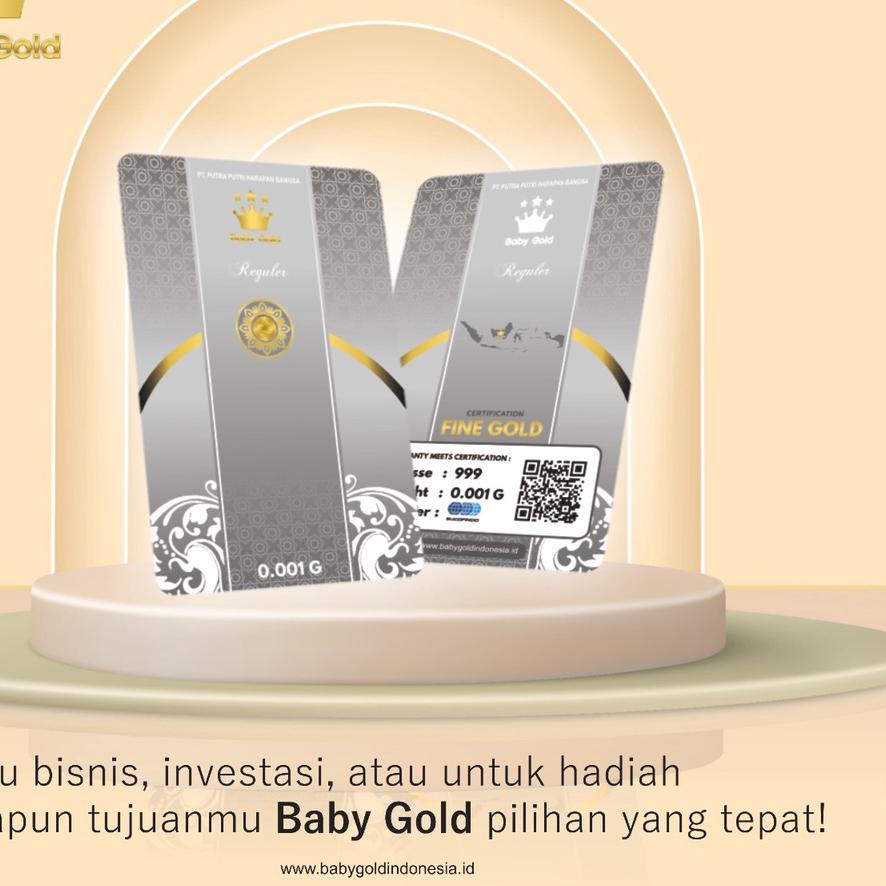 Terbaik Baby Gold Emas Mini 0,001 gram Logam Mulia 0.001 Gram grosir