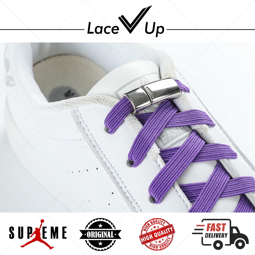 Tali Sepatu Elastis Magnet Lock (Tanpa Baut) | Elastic Shoelace