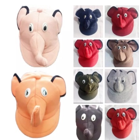 Topi Anak Karakter Gajah Bahan Flece