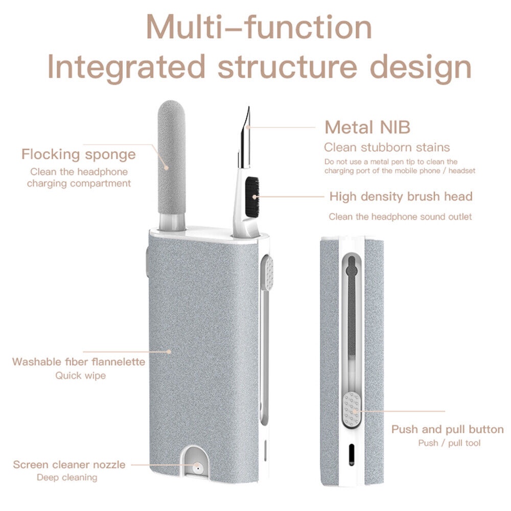 Set 5 in 1 Sikat Pembersih Layar Komputer / Hp / Earphone Multifungsi Portable AH069 - XOBOX