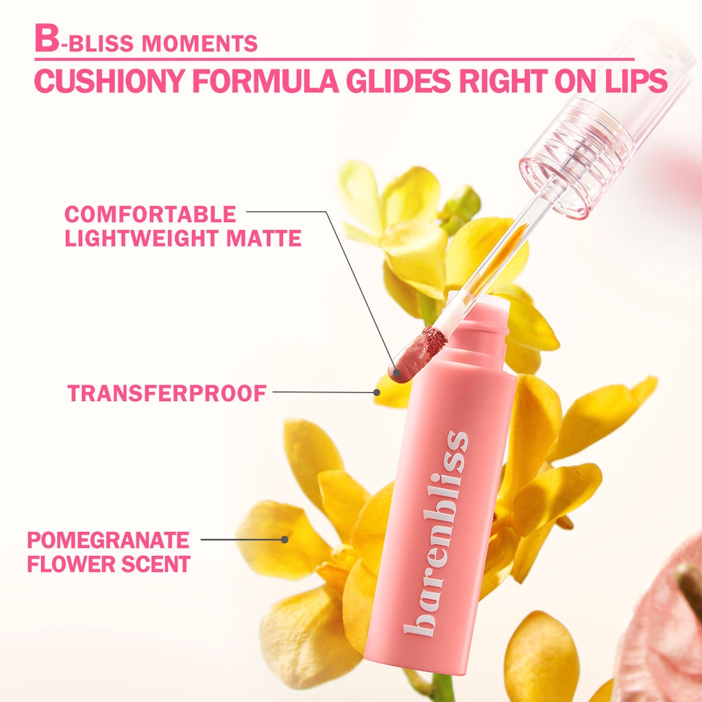 Barenbliss Korean Bloomatte Full Bloom Transferproof Matte Tint LONGLAST 12H TRANSFERPROOF / Lipstick Tahan Lama