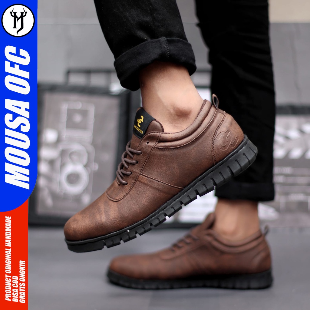 Sepatu Kasual Formal Pria Sepatu Sneakers Kulit Syntetic Casual New Trend Mousa Wtfing