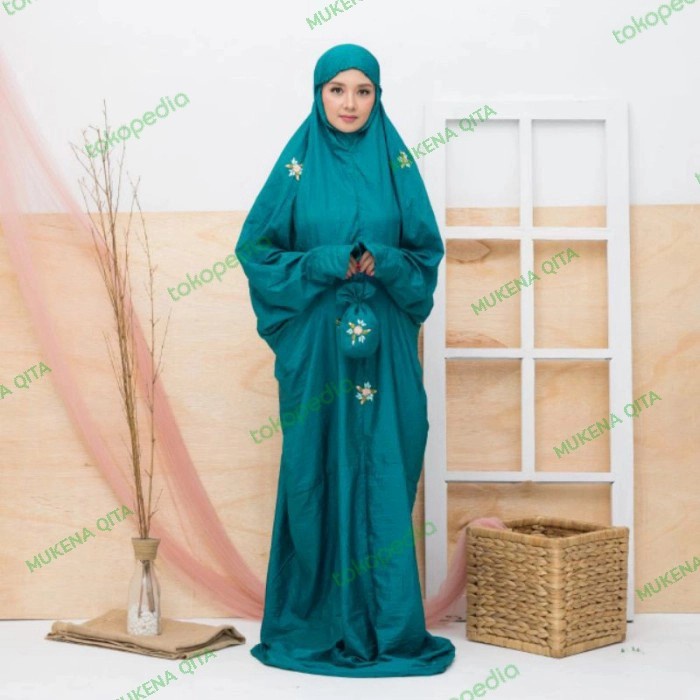 mukena Terusan parasut /bordir/sulam