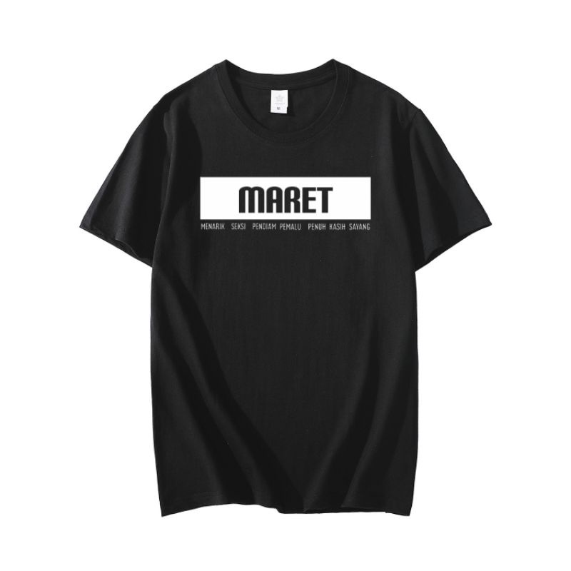 Kaos Pria Maret Baju Oblong Wanita Pria Pakaian Atasan Dewasa Cowok Cewek Kaos Termurah Cod