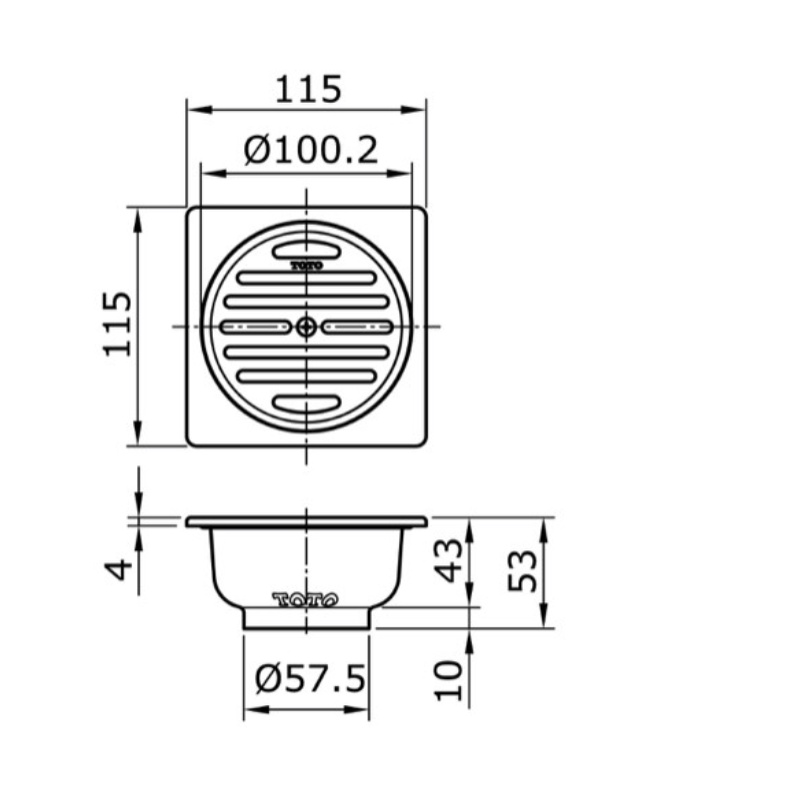 TOTO FLOOR DRAIN TX1EB