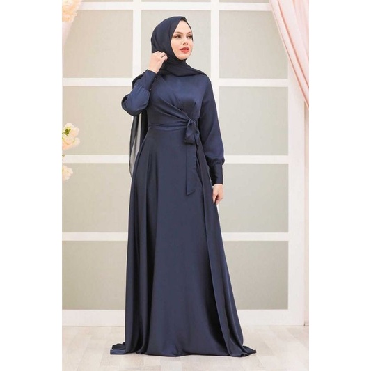 Aleta Dress - Dres Satin Tali Maxmara Silk | Bridesmaid Dress Kondangan Terbaru | Gamis Wanita Elegant | Gamis pesta Cantik | Gamis Lebaran