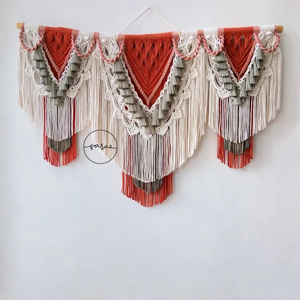 Macrame wall hanging / makrame hiasan dinding 120x80cm