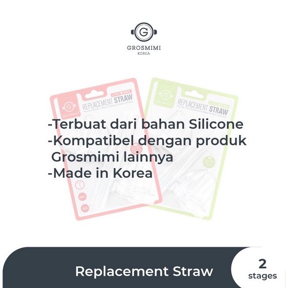 Grosmimi Replacement Straw Stage 2 Twin Pack