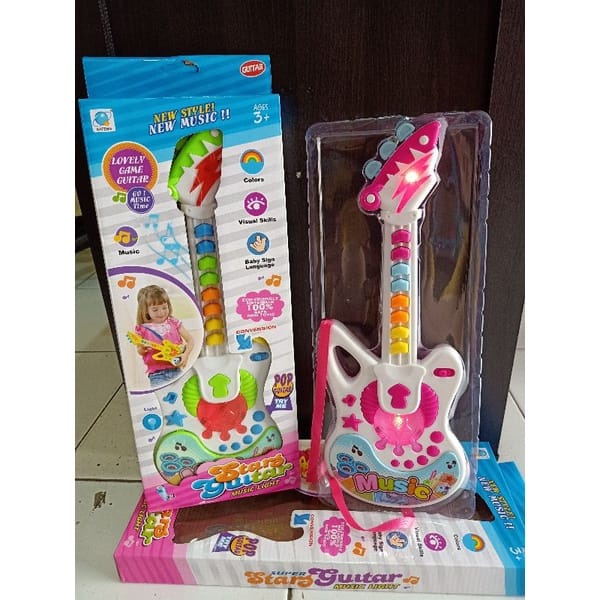 Mainan edukasi anak Piano Musik Gitar Star Guitar 661B