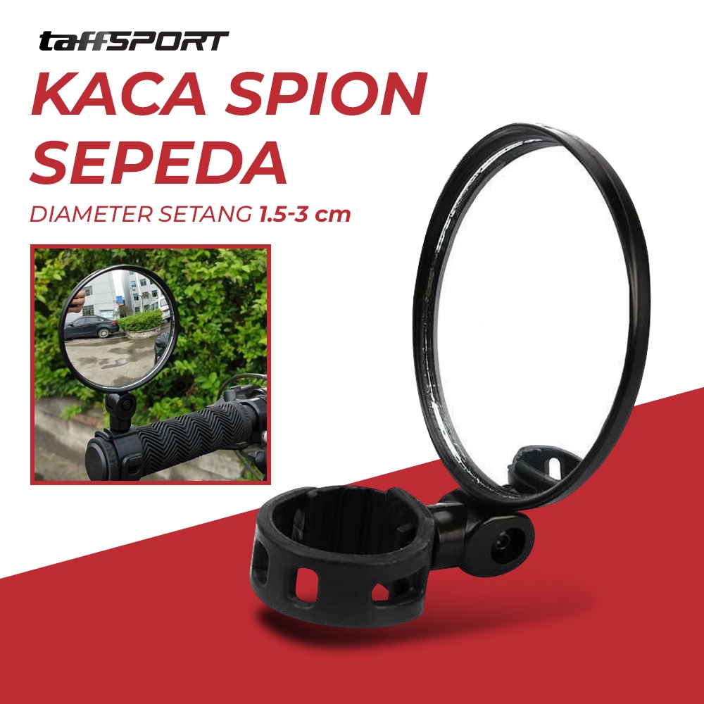 TaffSPORT Kaca Spion Sepeda Bike Blindspot Rearview 1PCS - HF00954 - 7RRS26BK Black