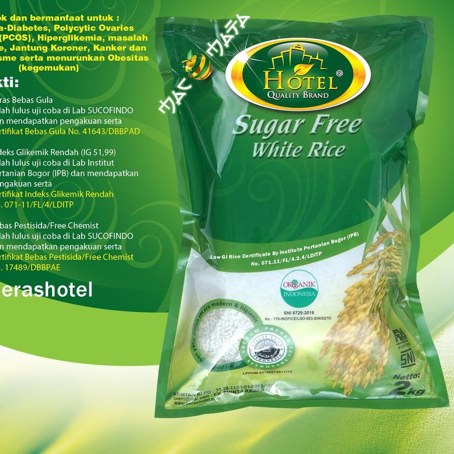 

❉ Beras Organik 2 kg - BERAS LOW GI White Rice - Beras Organik HOTEL 2kg - Beras 2kg - Sugar Free White Rice - Beras Index Glikemic Rendah ✤