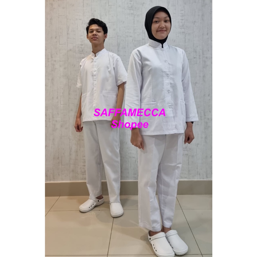 BAJU PERAWAT PUTIH LENGAN PANJANG WANITA