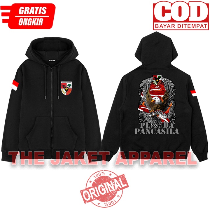 JAKET ZIPPER PEMUDA PANCASILA / SWEATER HOODIE PEMUDA PANCASILA TERBARU
