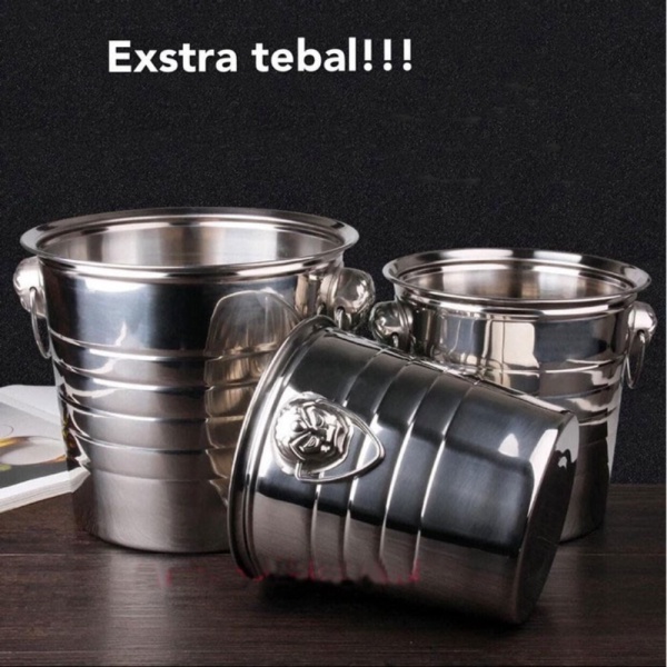 

Unik Ice Bucket ember es Batu Wine Bucket Stainless Steel 30 L Berkualitas