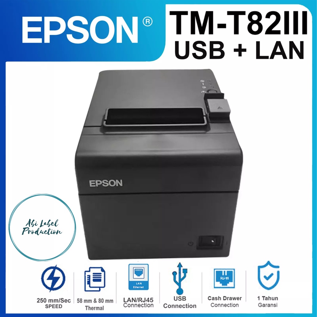 PRINTER KASIR EPSON TM-T82III INTERFACE LAN + USB