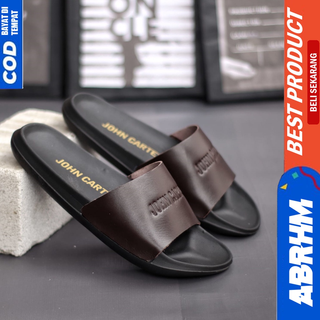 Sandal Slide Pria Sendal Selop Casual Pria Ringan Distro Abrhm Bold