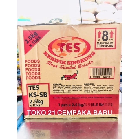 

Terlaris ✨ -TES Keripik Singkong Rasa Sambal Balado 1 KARTON | Kripik Murah Promo- 2.2.23