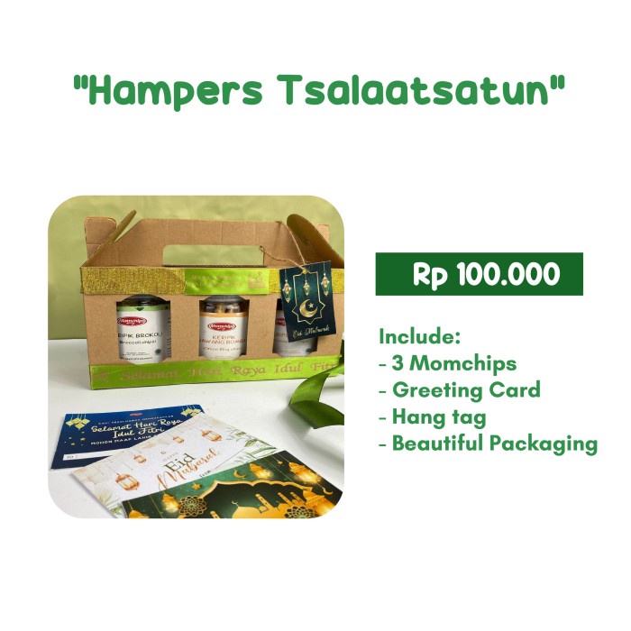 

MOMCHIPS HAMPERS LEBARAN EKSLUSIF 3 PCS + SAJADAH & TASBIH