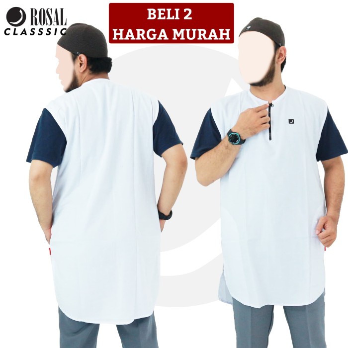 Rompi Sholat Baju Koko Gamis Muslim Rosal (Rompi Sholat) Ukuran M - Jumbo XXL - Putih, XXXL(Y2Z3) IM