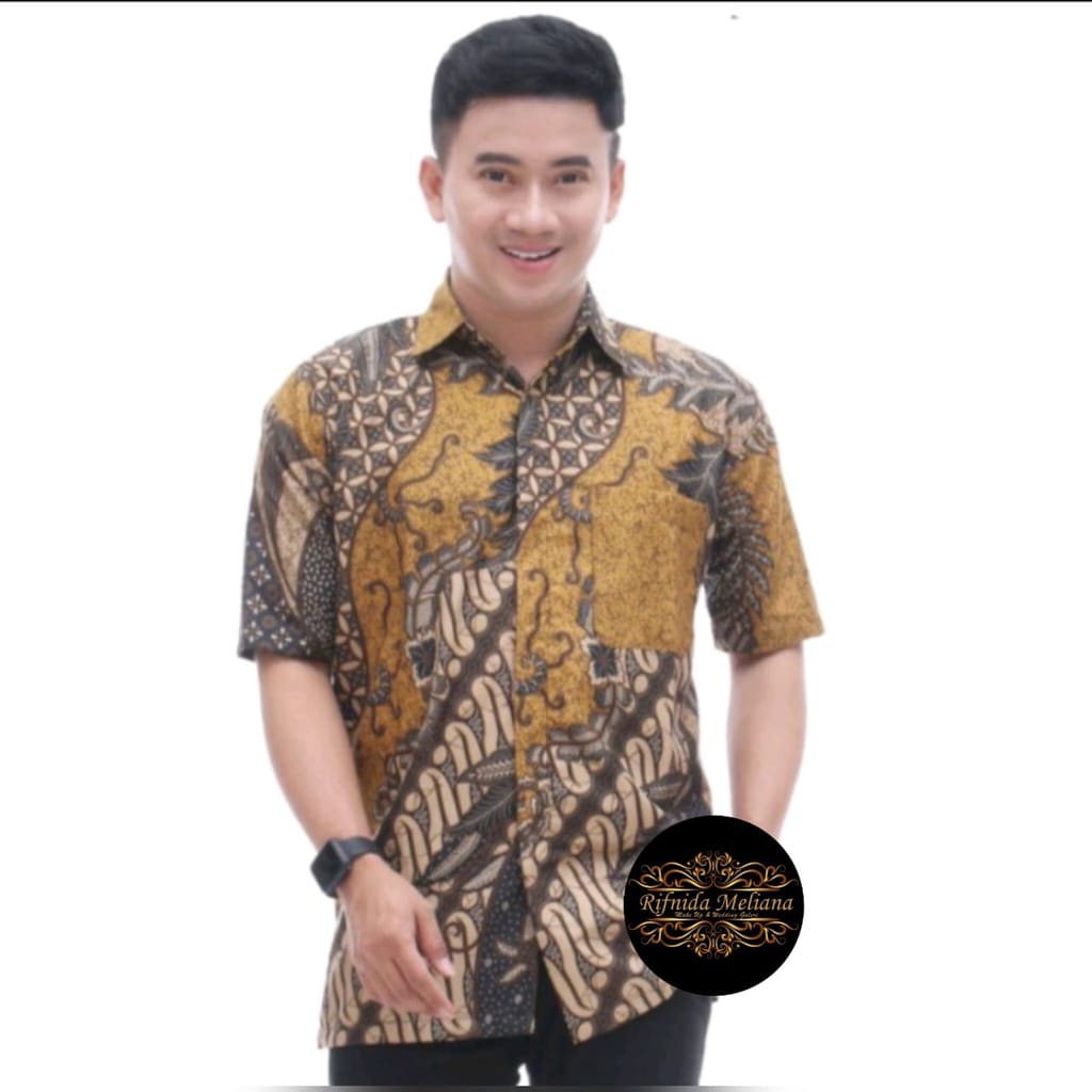 PROMO KEMEJA BATIK PRIA LENGAN PENDEK HEM BATIK TERBARU BATIK MURAH KHAS PEKALONGAN