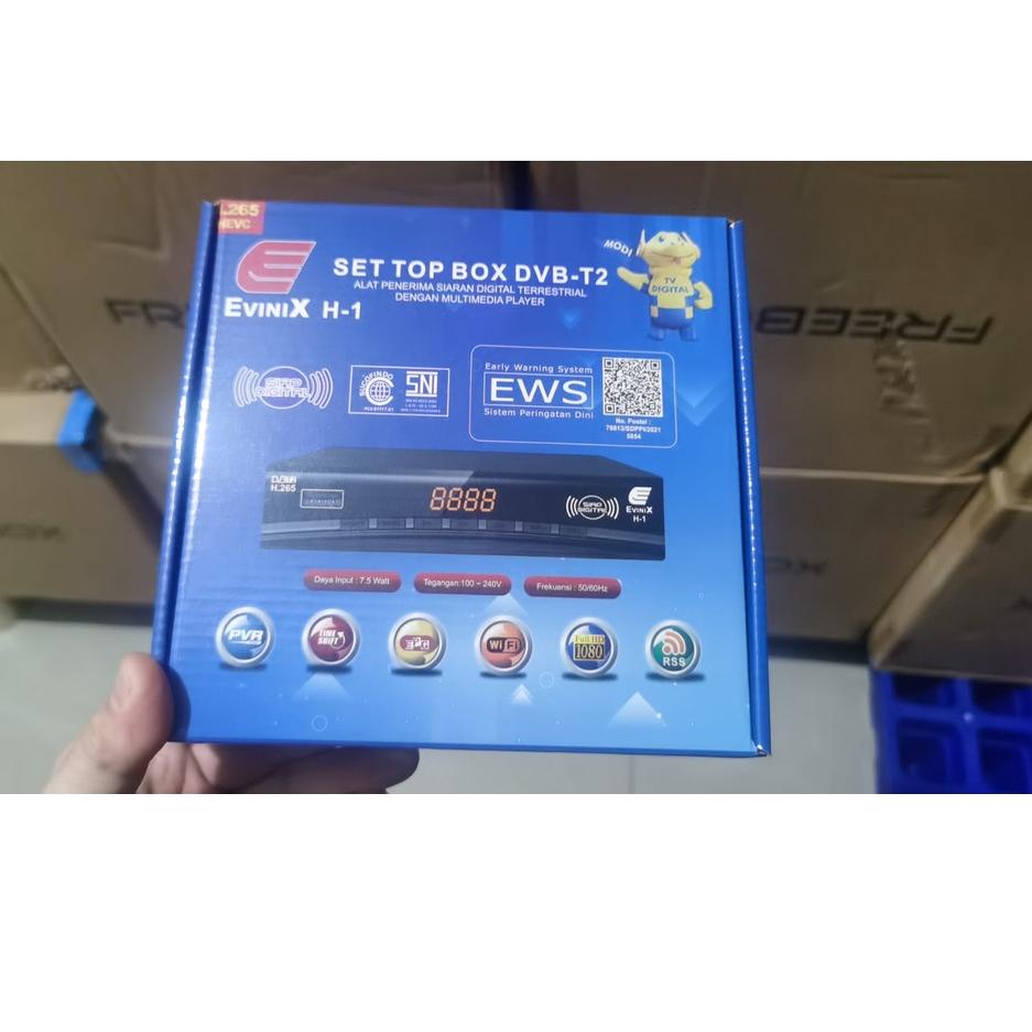 ✤ STB SET TOP BOX TV DIGITAL EVINIX H1 DVB T2 By Skybox ❂