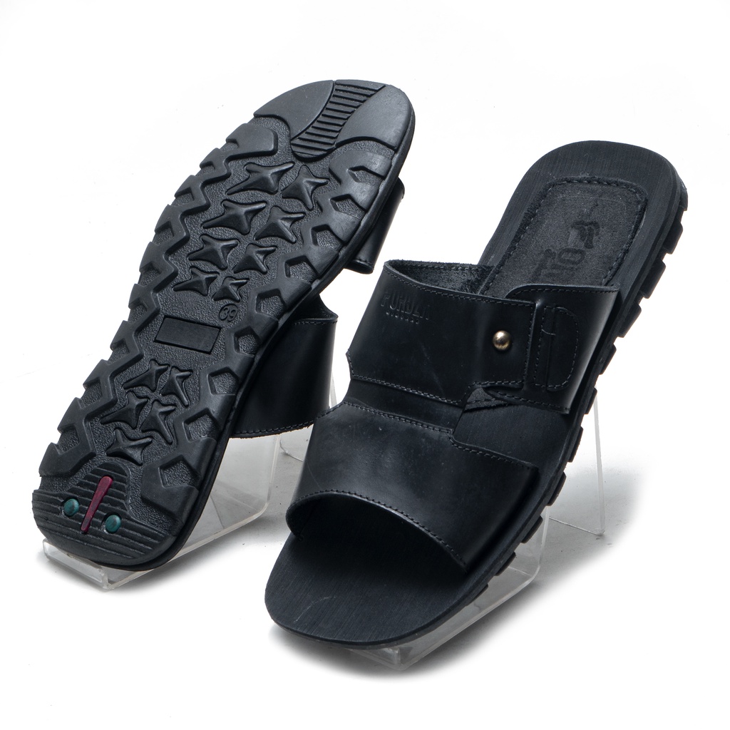 Sandal Pria Casual Kulit Asli Sendal Slide Kokop Y5033