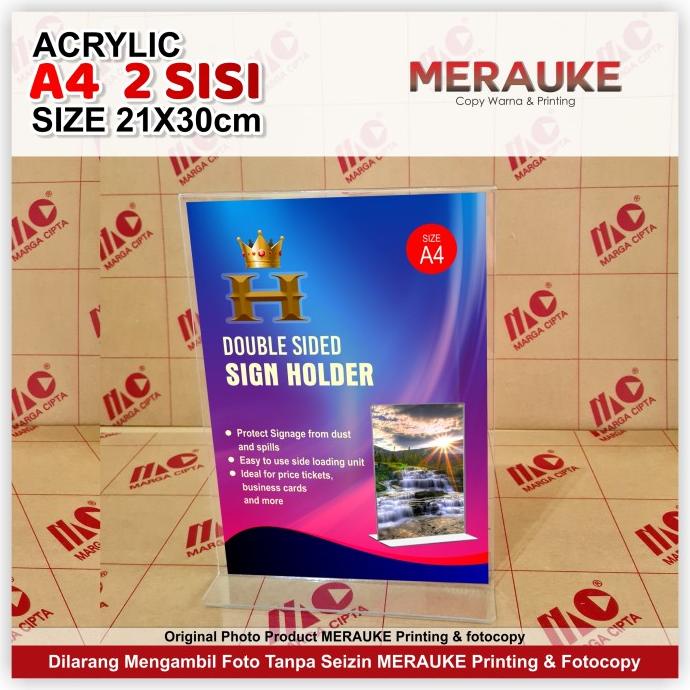 

STAND ACRYLIC A4 / STAND AKRILIK / LABEL ACRYLIC / DISPLAY AKRILIK SALE