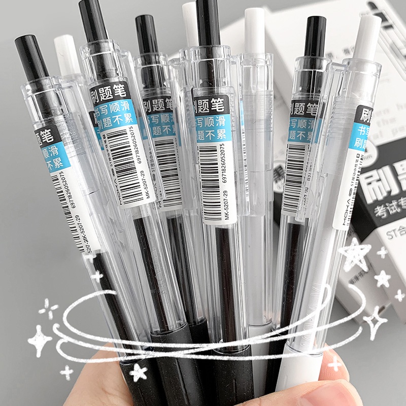 

Black Gel Pen 0.5mm Pen Pulpen Gel Retractable Tinta Hitam 0.5mm