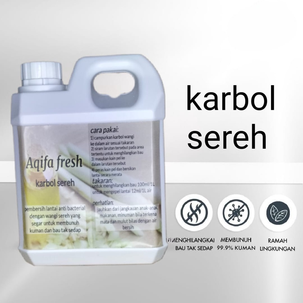 KARBOL pembersih lantai anti bakteri 1liter aroma lavender / sereh / cemara