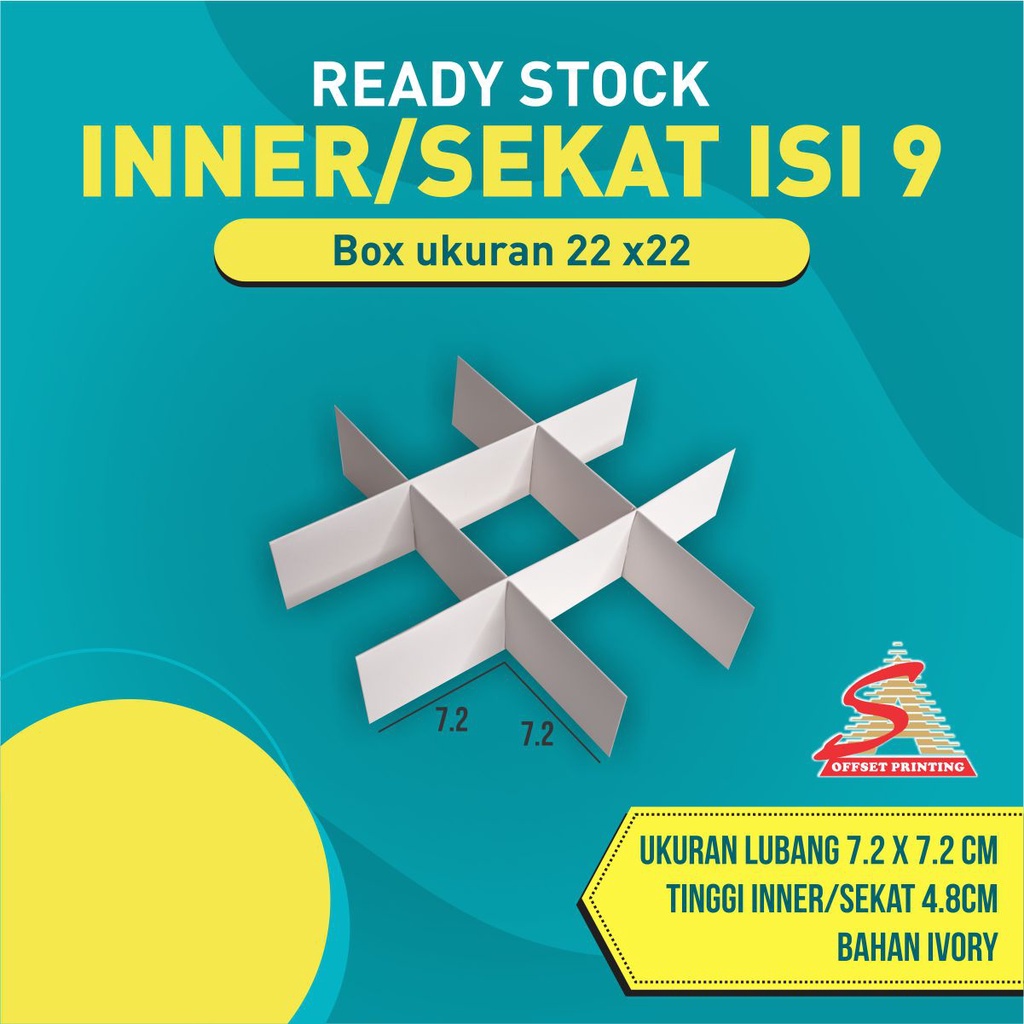 

Inner/ Sekat Isi 9 untuk box 22x22