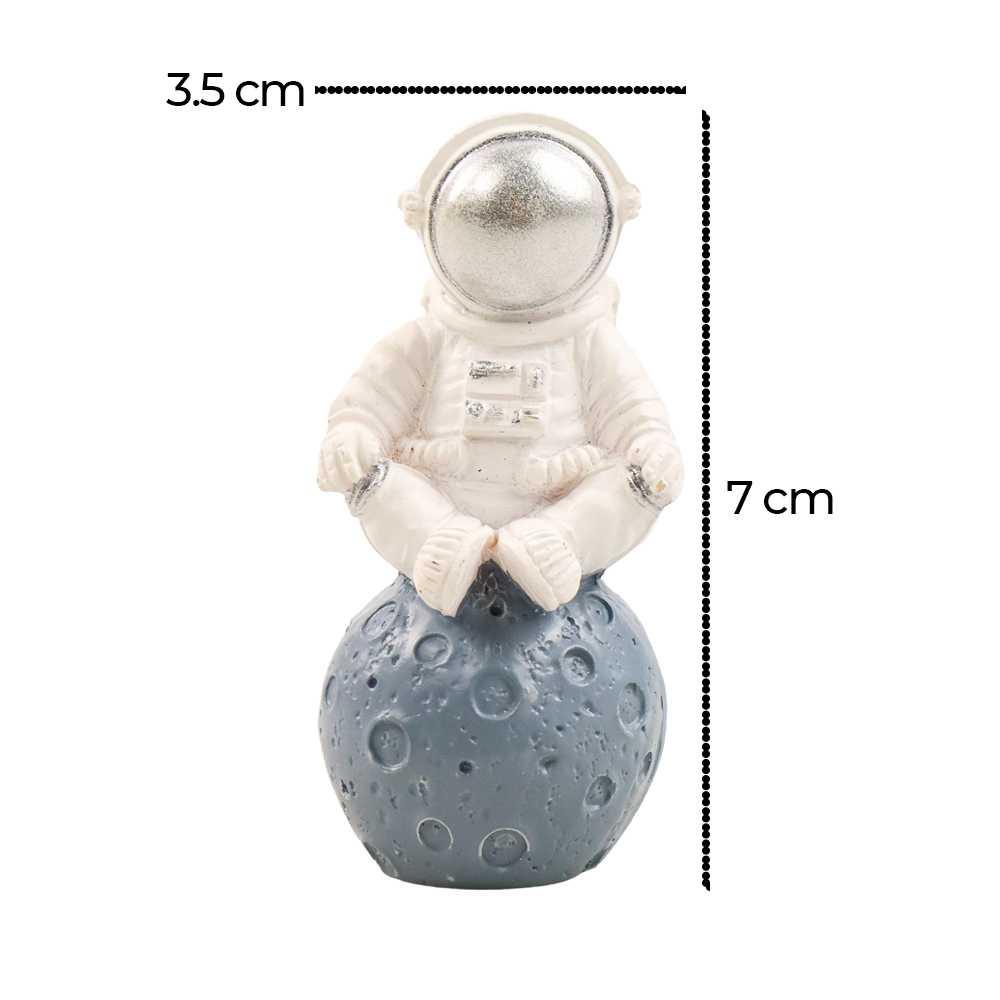 Pajangan Dekorasi Kamar Anak Figure Astronot Spaceman Resin - KL10 - Silver