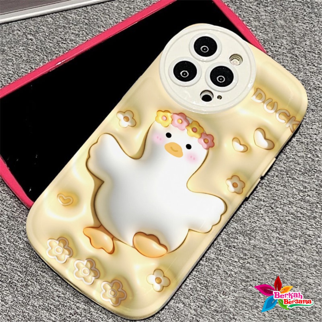 SS148 SOFTCASE MOTIF AKSEN 3D YELLOW CUTE DUCK FOR IPHONE 6 6+ 7 8 SE 2020 7+ 8+ X XS XR XS MAX 11 12 13 14 PRO MAX BB7829