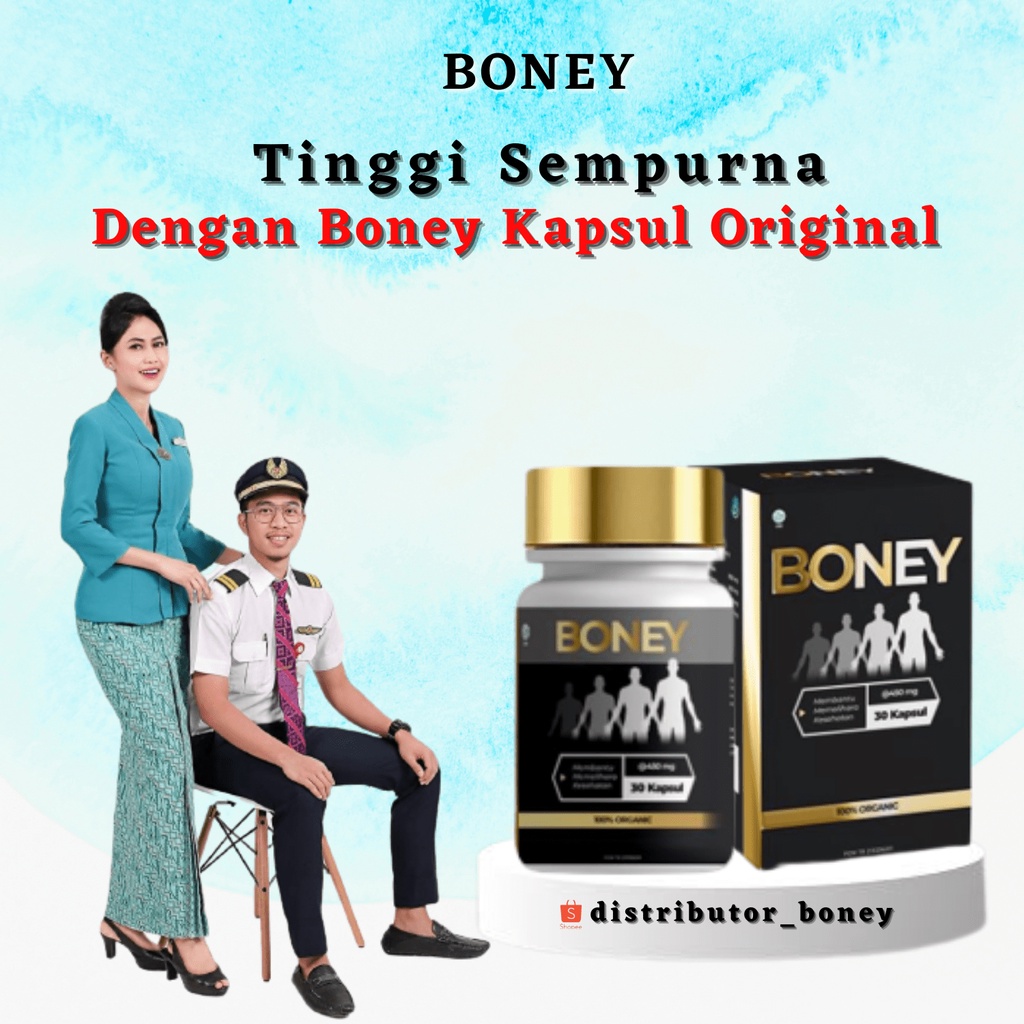 TERLARIS BONEY KAPSUL PENINGGI HERBAL NAIK 5-15 CM / BANTU TINGGIIN BADAN / KAPSUL PENINGGI SUPER NO