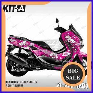 Sticker Nmax full body hello kitty pink decal stiker nmax new 2022 2021 2020 custom costum desain 1M