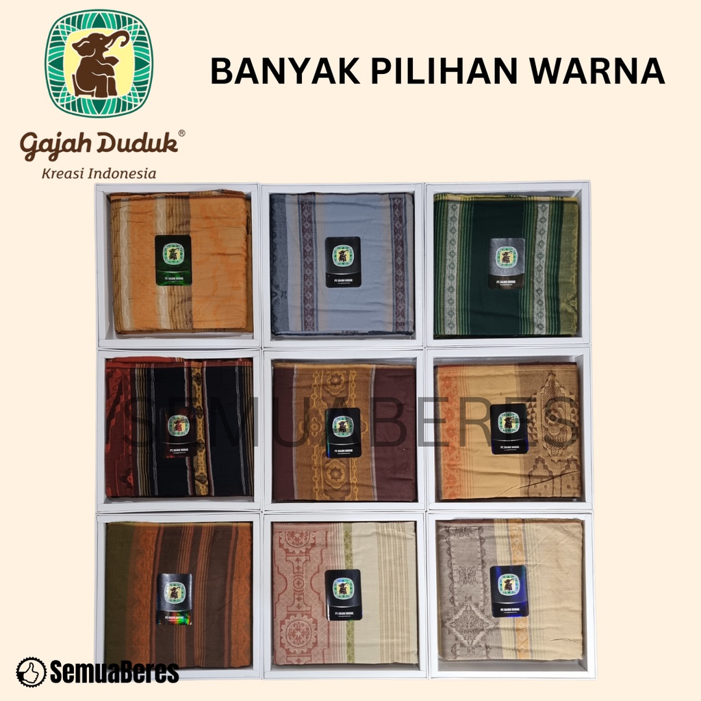 Sarung Gajah Duduk SIGNATURE PREMIUM - Kain Tenun Dewasa Pria Laki Cowo Sholat Solat