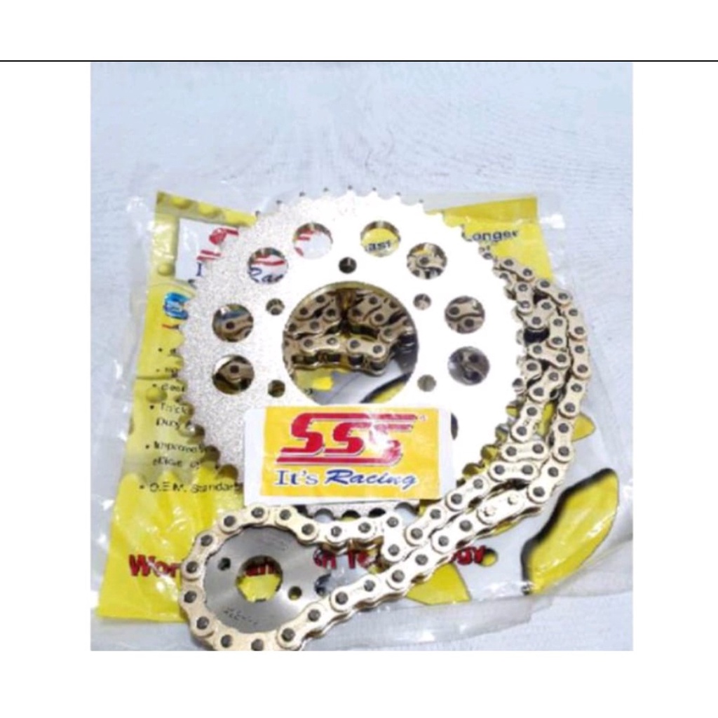 Gir Set Gear Set SSS 415H 428H Satria Fu Lama, Satria FU, Satria FU Face List, Satria Fu New Rantai GOLD