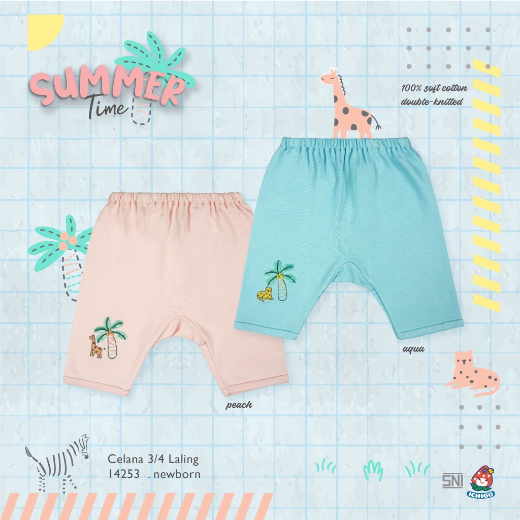 Ichigo NB Stelan Oblong Pendek Celana Pendek Summer Time 3/4 (2 Pcs) IC-SOBNB/2