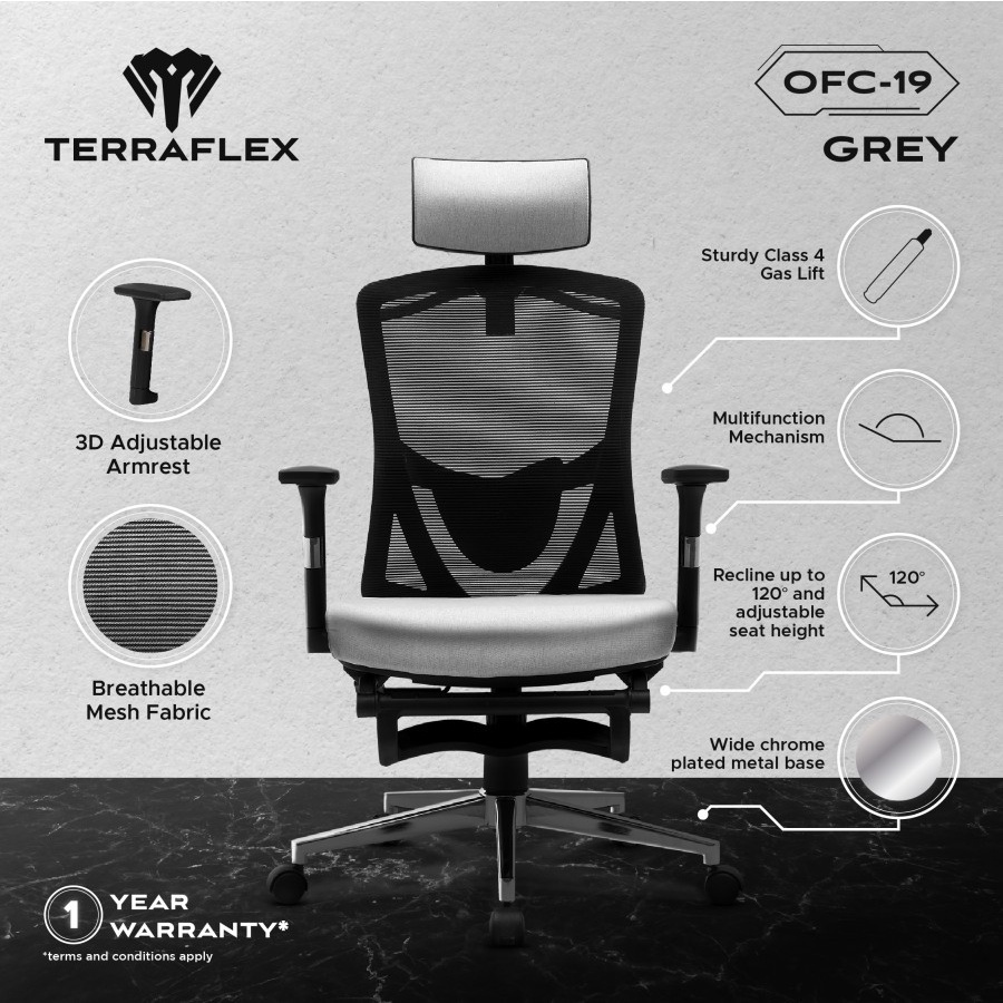 Terraflex OFC19 / OFC-19 Ergonomic Office Chair / Kursi Kantor