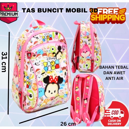 COD ~ TAS ANTI AIR ~Tas Ransel Sekolah Anak PG BUNCIT karakter bus unicorn tas mobil tas bus tas gendut frozen helo kity tayo spiderman avenger