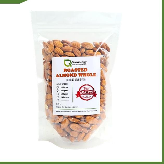 

☆ Roasted Almond Whole / Almond Utuh Oven (500 gram) by Granology ✵