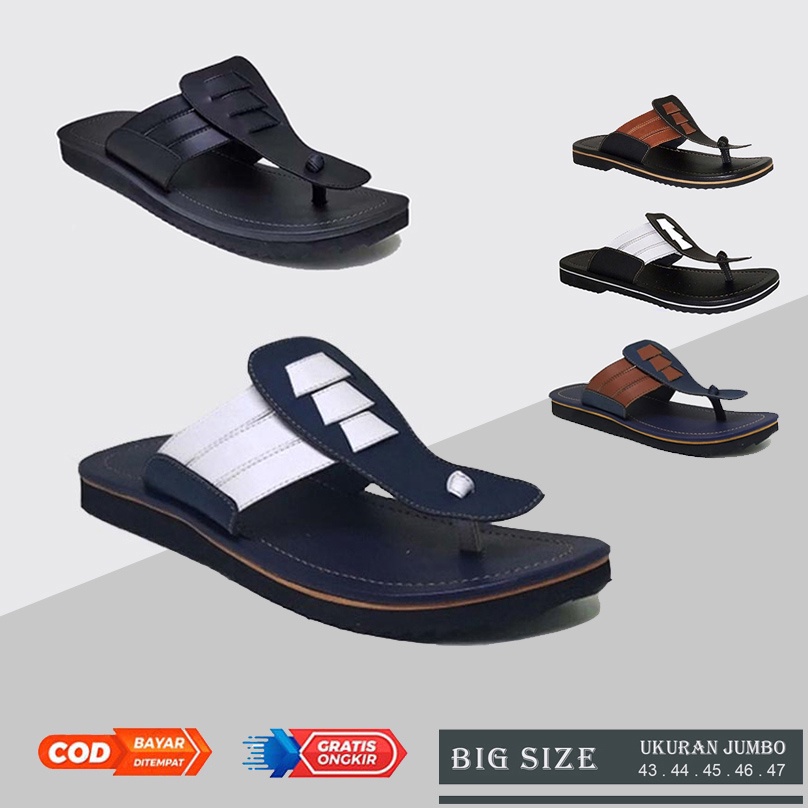 ALZELVIN FLIP FLOPS | Sandal Pria Ukuran Besar Big Size Jumbo 43-47 / Sendal Jepit Cowok Branded