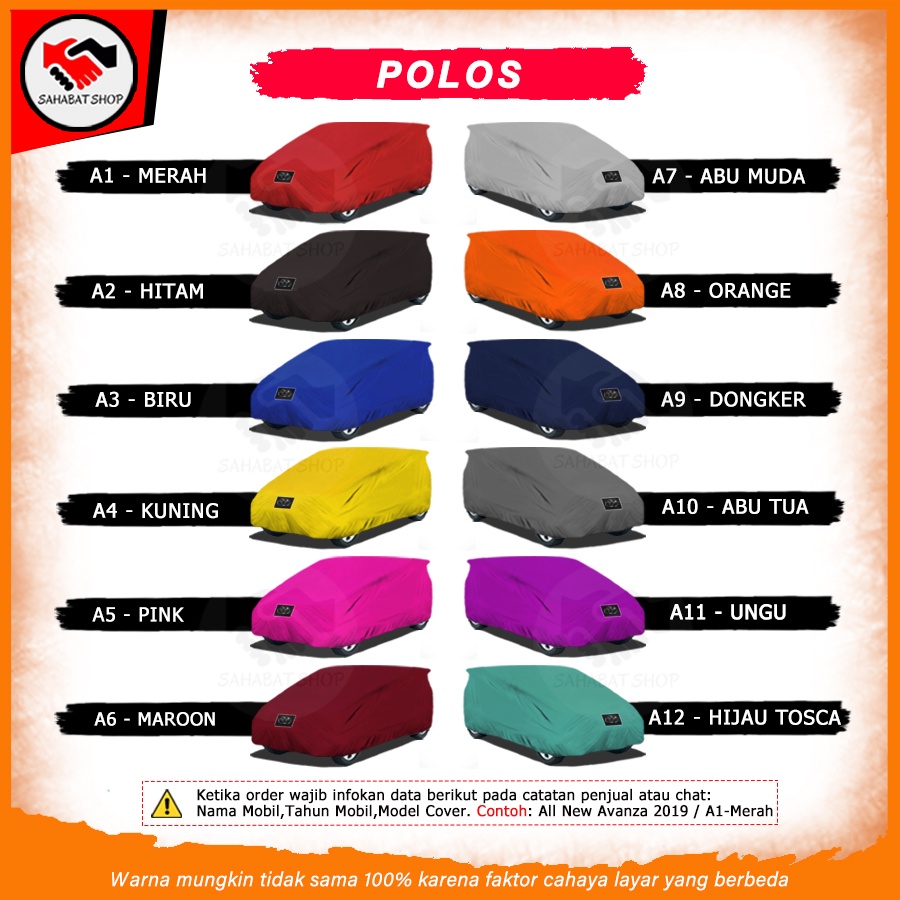 Sahabat Body Cover Mobil Carry / Sarung Penutup Suzuki Carry Pick Up Outdoor / Tutup Selimut Mantel Mantel Tutup Selimut Pelindung Mantol Kerudung Terpal Mobil Carry 1.0 Pickup Waterproof Anti Air Model Orange