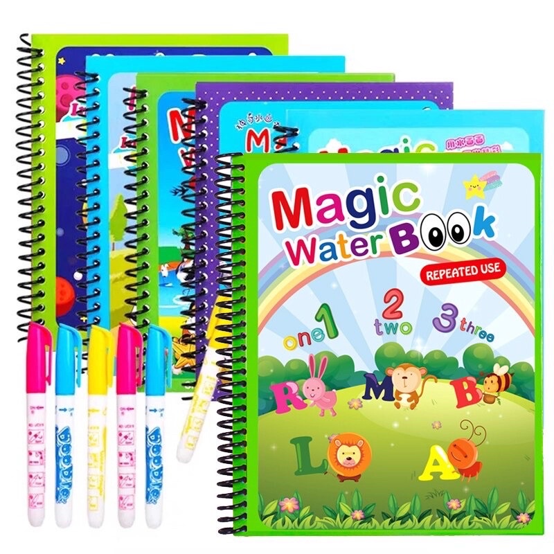 Magic Water Coloring Book Invisible Buku Gambar Mewarnai