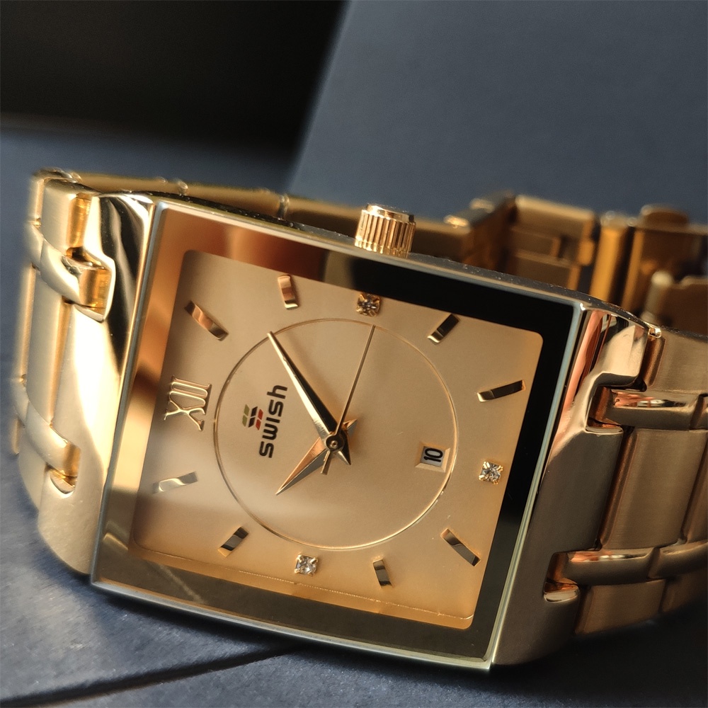 ¤♂Jam Tangan Kuarsa Kotak Fashion Wanita | Golden Square Luxury Watch Wanita - Top - Aliexpress