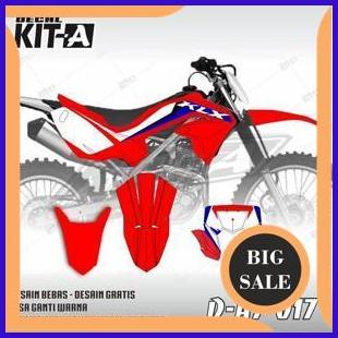 Decal sticker klx 230  MOTIF SIMPLE LIST PUTIH BIRU full body keren D-A7-017 1M4R23 parts
