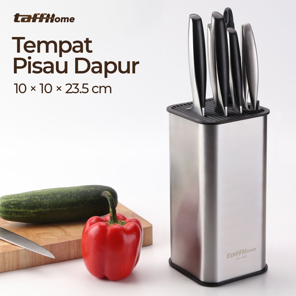 TaffHOME Tempat Pisau Dapur Stand Tool Knife Holder Stainless Steel